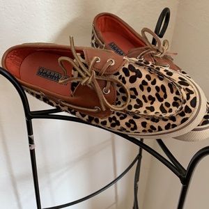 Cheetah Print Sperry Top-Side Women’s 8